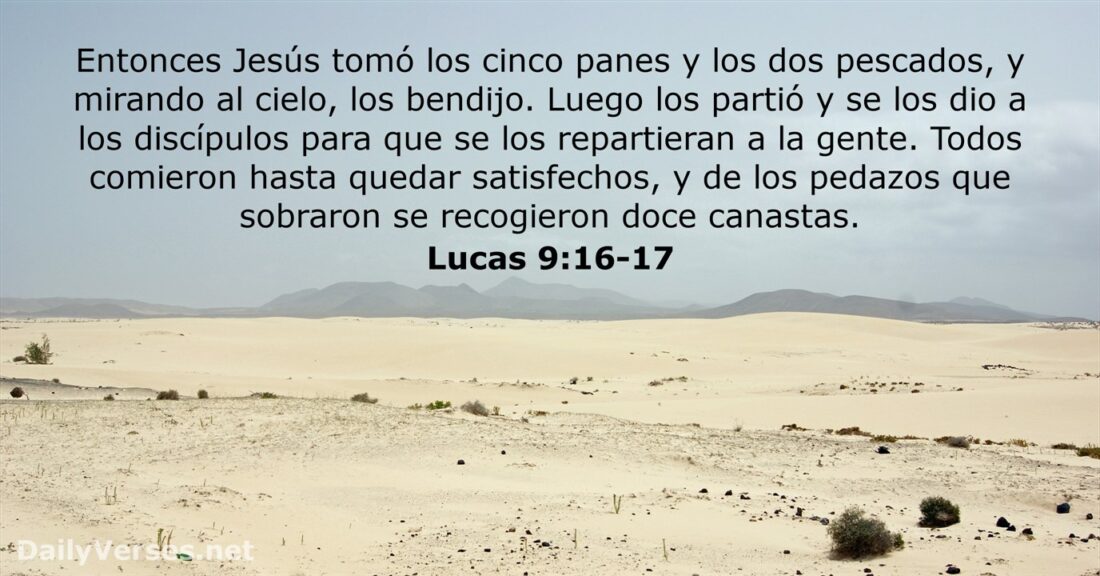 versiculos biblicos de bendicion Lucas 9