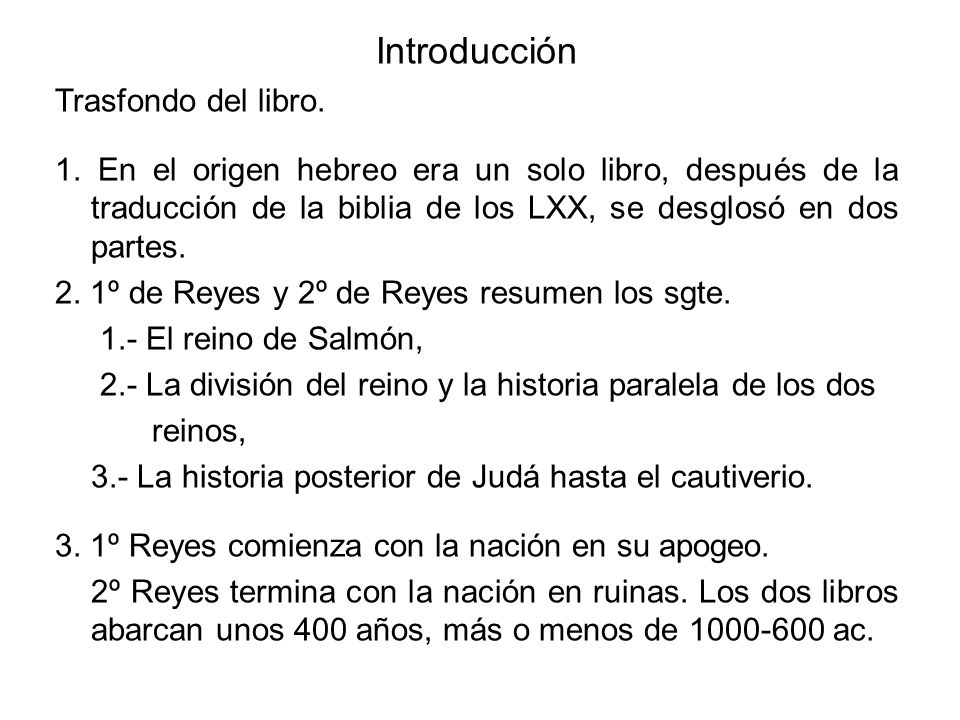1 Reyes – Introducción