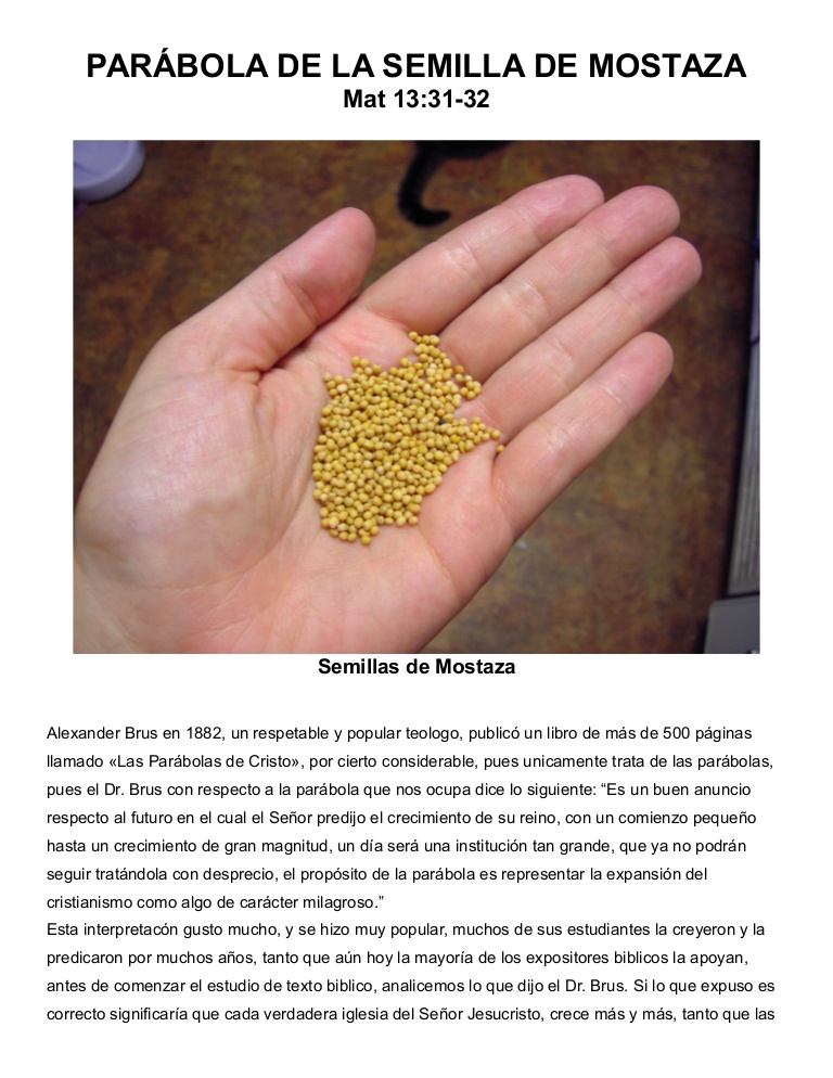 ¿Cuál es el significado de la parábola de la semilla de mostaza?
